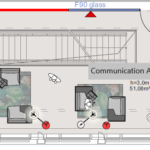Grundriss des Kommunikationsbereiches