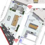 Grundriss für Essbereich und Küche